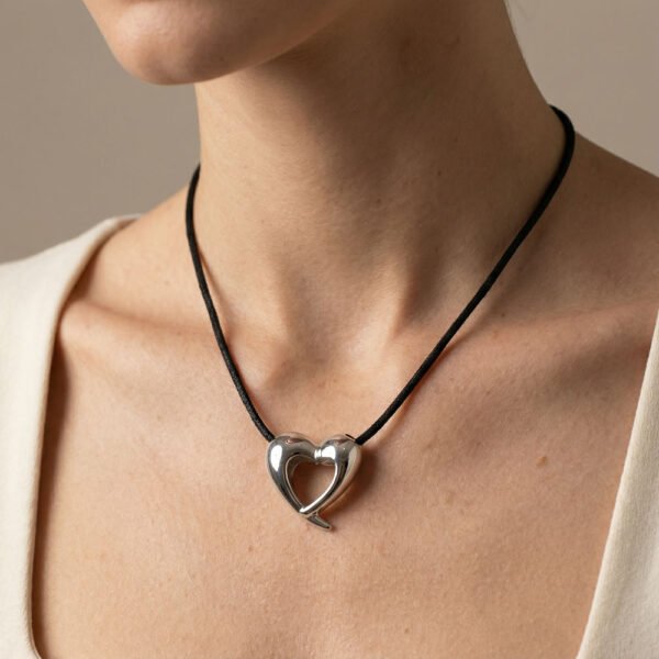 Alternative view of Κολιέ Ασημένιο Fox love