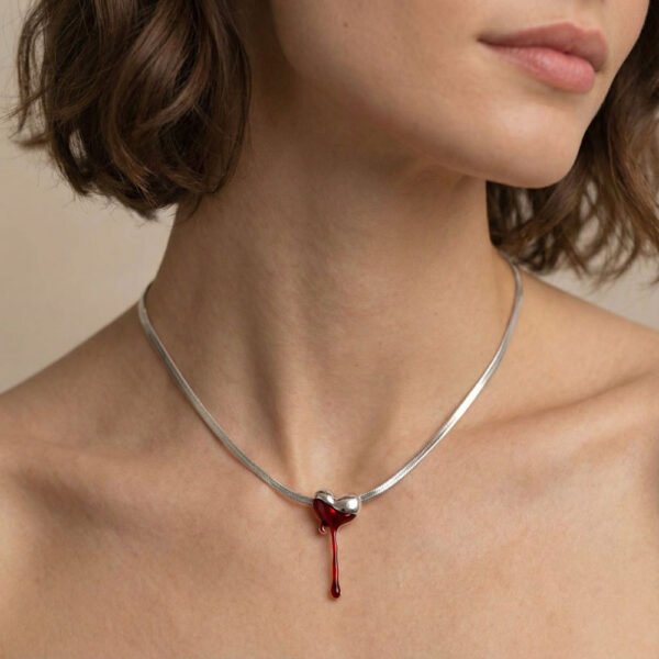 Alternative view of Κολιέ Ασημένιο Liquid Love