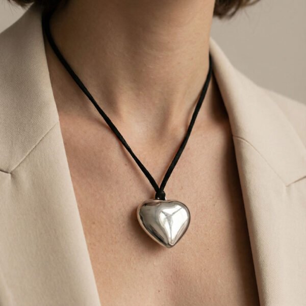 Alternative view of Κολιέ Ασημένιο Hearty S