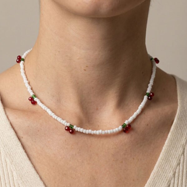 Coshe.gr -%wc_product_cat% Alternative view of Κολιέ με πέρλες Cherry Blossom