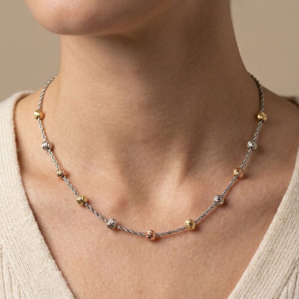 Alternative view of Κολιέ Χρυσό-ασημένιο Cares