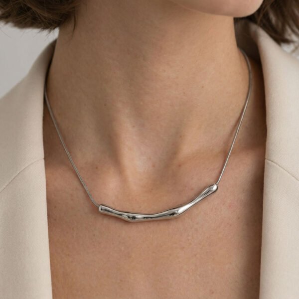 Alternative view of Κολιέ Ασημένιο Harmony Chain από Ανοξείδωτο Ατσάλι