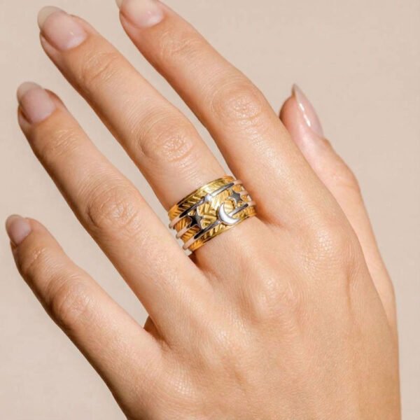 Alternative view of Δαχτυλίδι Χρυσό-Ασημένιο Astral Harmony