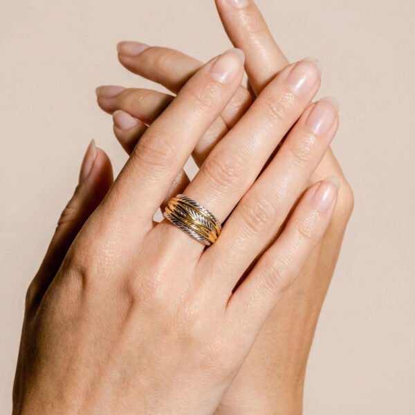 Alternative view of Δαχτυλίδι Ασημένιο-Χρυσό Nura