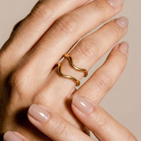 Alternative view of Δαχτυλίδι Χρυσό Flowless