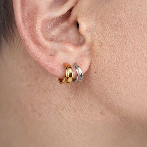 Alternative view of Σκουλαρίκια Χρυσά - Ασημένια  Nido