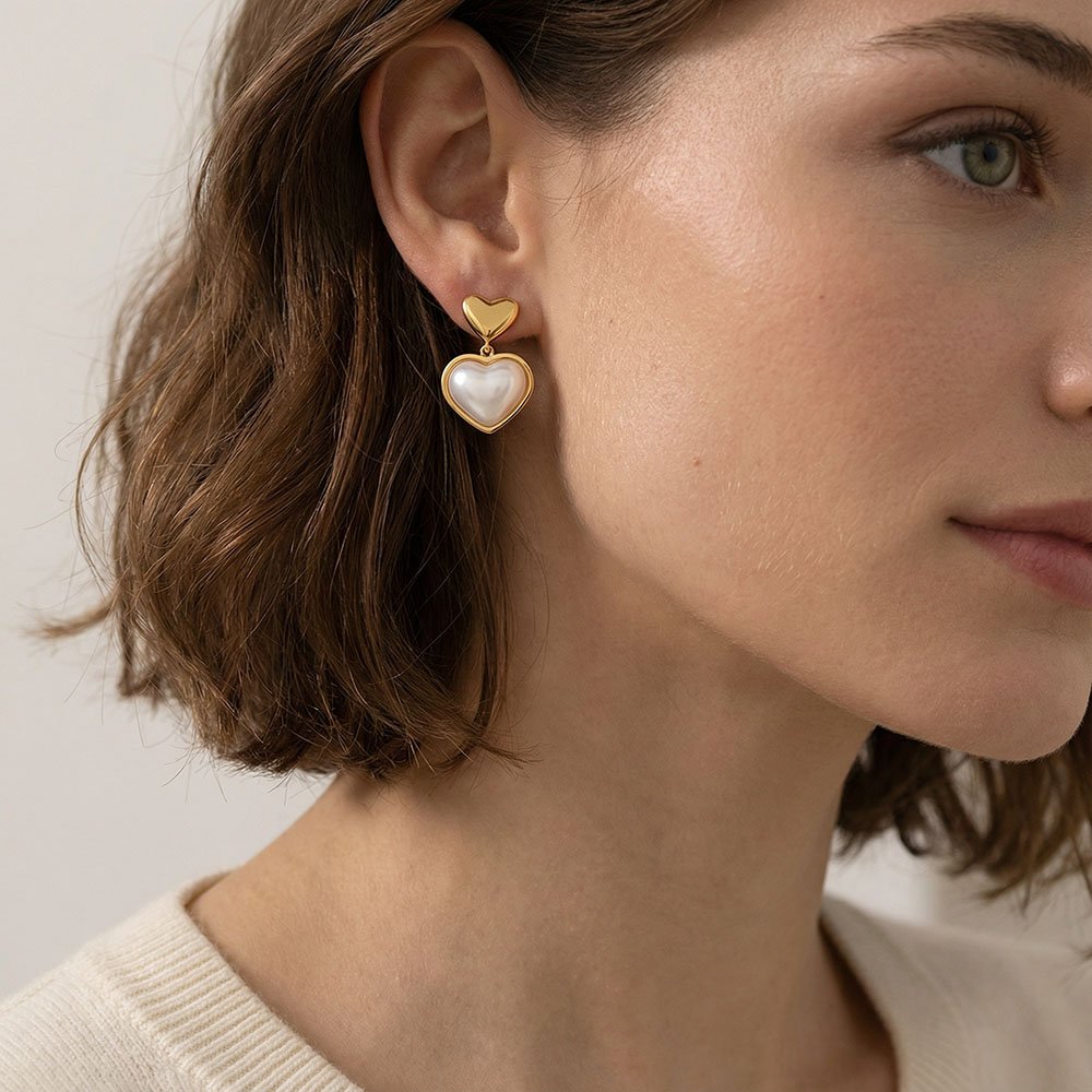 Coshe.gr -%wc_product_cat% Σκουλαρίκια Χρυσά Loves - Image 2