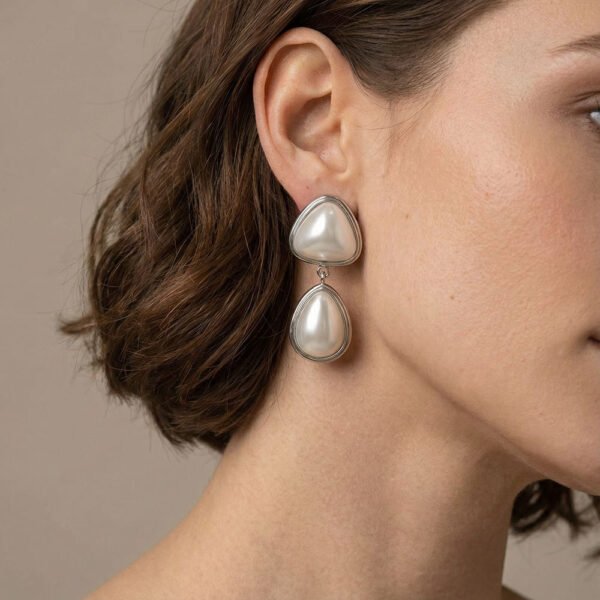 Alternative view of Σκουλαρίκια Ασημένια Vintage Elizabeth Silver